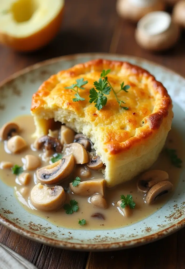 28 Chicken Pot Pie with Potatoes Recipes That Feel Hearty & Homey - 2. Creamy Mushroom Chicken Pot Pie with Potatoes