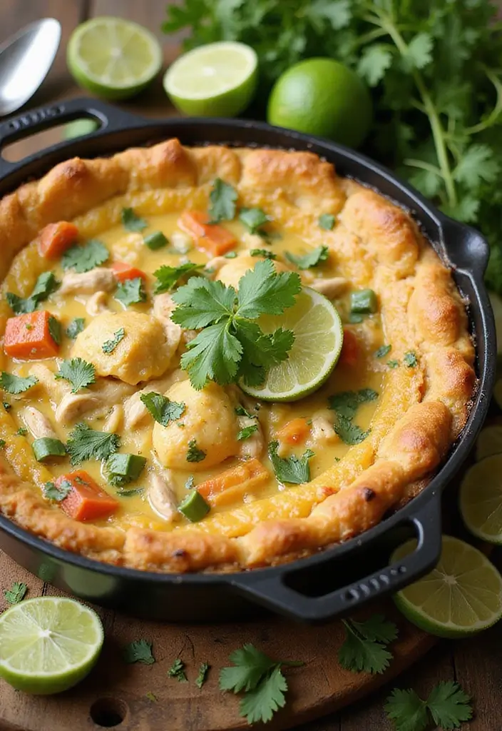 28 Chicken Pot Pie with Potatoes Recipes That Feel Hearty & Homey - 23. Chicken Pot Pie with Cilantro and Lime
