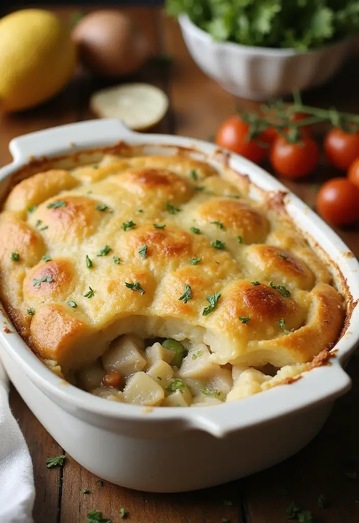 28 Chicken Pot Pie with Potatoes Recipes That Feel Hearty & Homey - 23. Low-Carb Chicken Pot Pie with Potatoes