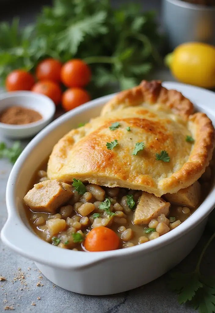 28 Chicken Pot Pie with Potatoes Recipes That Feel Hearty & Homey - 27. Chicken Pot Pie with Lentils