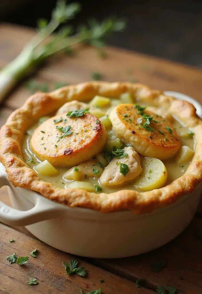 28 Chicken Pot Pie with Potatoes Recipes That Feel Hearty & Homey - 4. Chicken and Potato Pot Pie with Leeks
