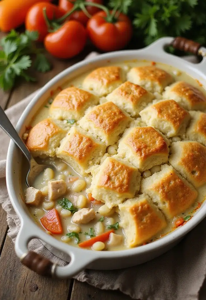 28 Chicken Pot Pie with Potatoes Recipes That Feel Hearty & Homey - 5. One-Pan Chicken Pot Pie Casserole