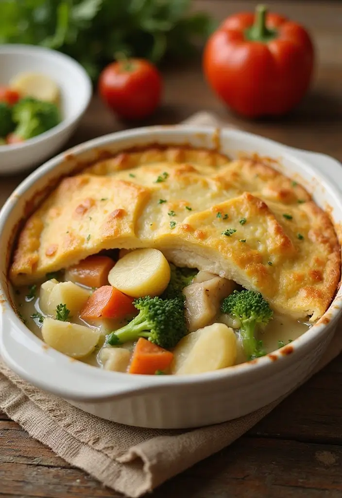 28 Chicken Pot Pie with Potatoes Recipes That Feel Hearty & Homey - 6. Chicken Pot Pie with Potatoes and Broccoli