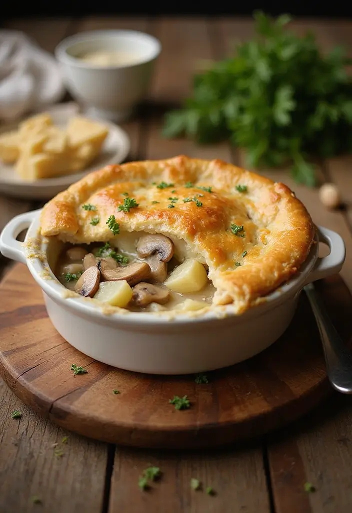 28 Chicken Pot Pie with Potatoes Recipes That Feel Hearty & Homey - 8. Chicken Pot Pie with Potatoes and Mushrooms