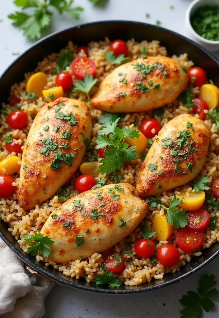 28 Frozen Chicken Breast Recipes That Are Juicy & Flavorful - 15. Chicken and Rice Skillet