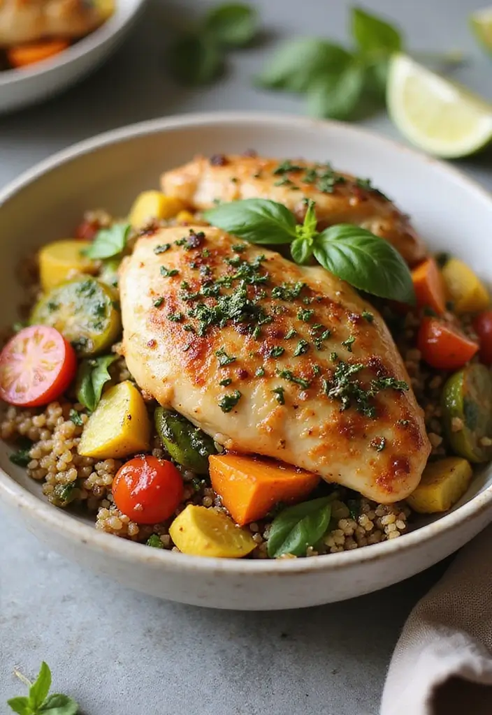 28 Frozen Chicken Breast Recipes That Are Juicy & Flavorful - 17. Italian Herb Chicken and Quinoa