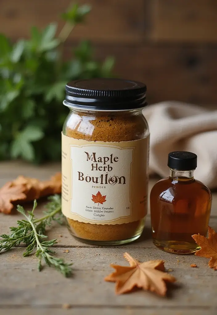 28 Homemade Chicken Bouillon Powder Recipes That Save Money - 15. Maple Herb Bouillon Powder