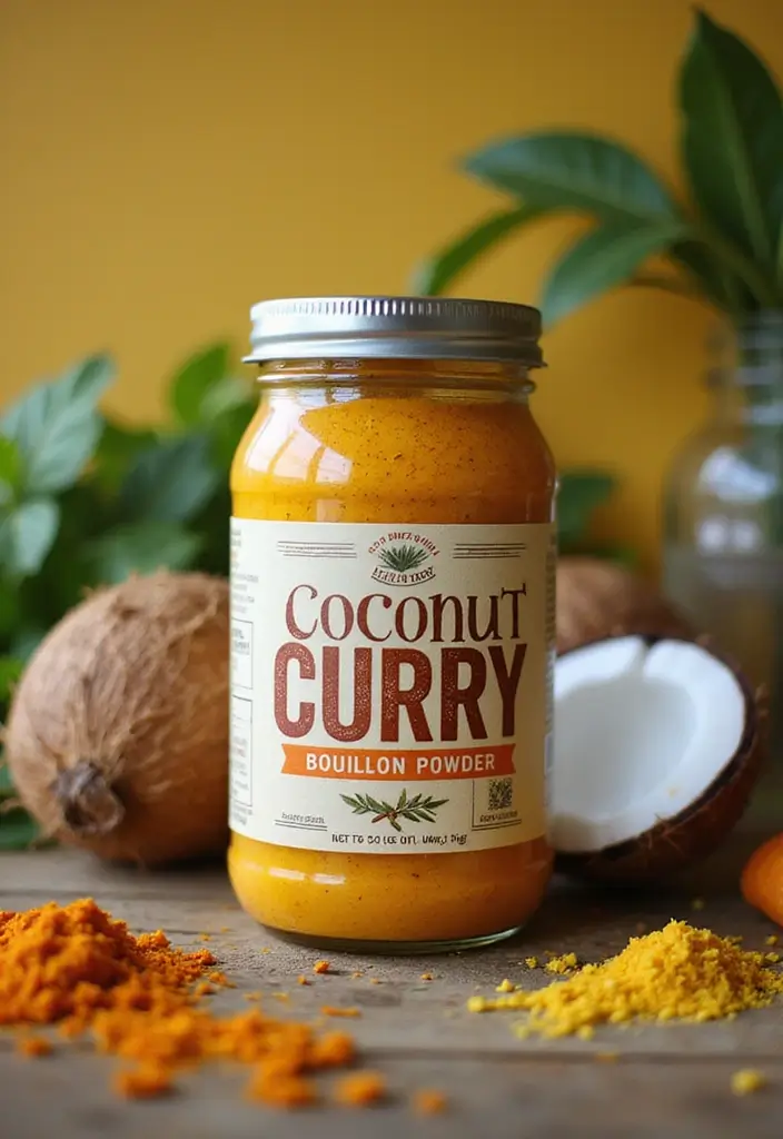 28 Homemade Chicken Bouillon Powder Recipes That Save Money - 27. Coconut Curry Bouillon Powder