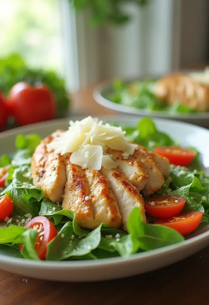 28 Keto Rotisserie Chicken Recipes That Are Fast & Flavorful - 12. Chicken Caesar Salad