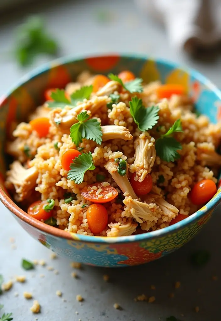 28 Keto Rotisserie Chicken Recipes That Are Fast & Flavorful - 15. Chicken and Cauliflower Rice Stir-Fry