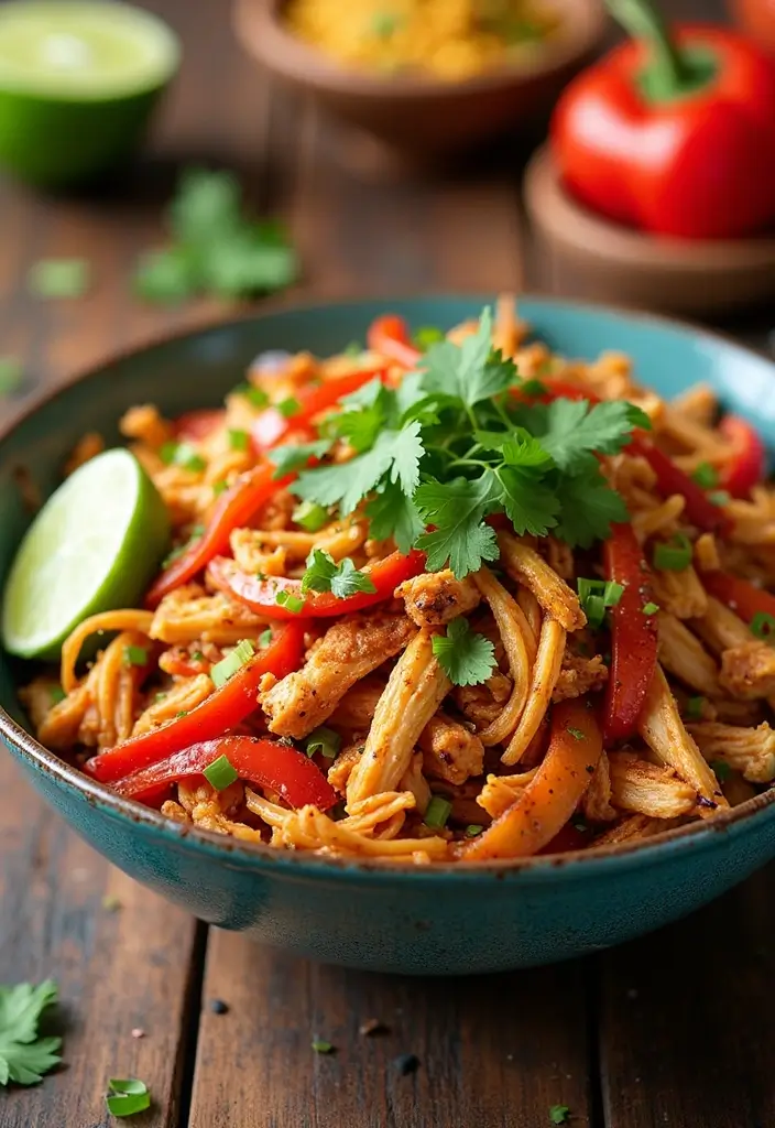 28 Keto Rotisserie Chicken Recipes That Are Fast & Flavorful - 17. Chicken Fajita Bowl