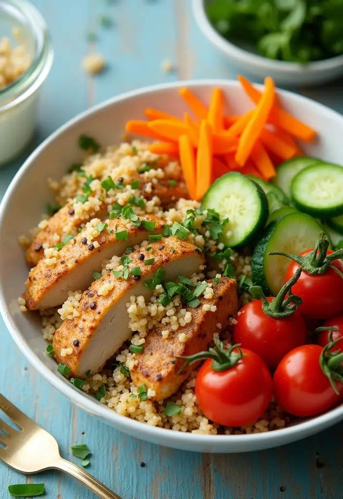 28 Keto Rotisserie Chicken Recipes That Are Fast & Flavorful - 24. Chicken and Quinoa Bowl