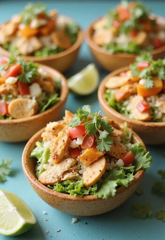 28 Keto Rotisserie Chicken Recipes That Are Fast & Flavorful - 3. Rotisserie Chicken Taco Bowls