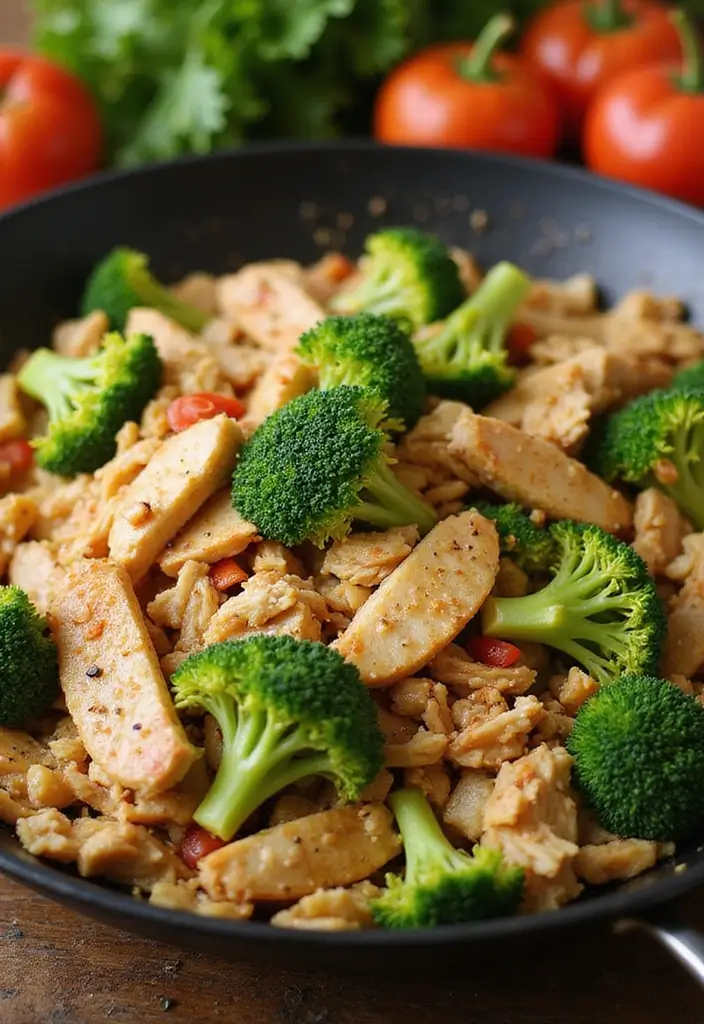 28 Keto Rotisserie Chicken Recipes That Are Fast & Flavorful - 7. Rotisserie Chicken and Broccoli Stir-Fry