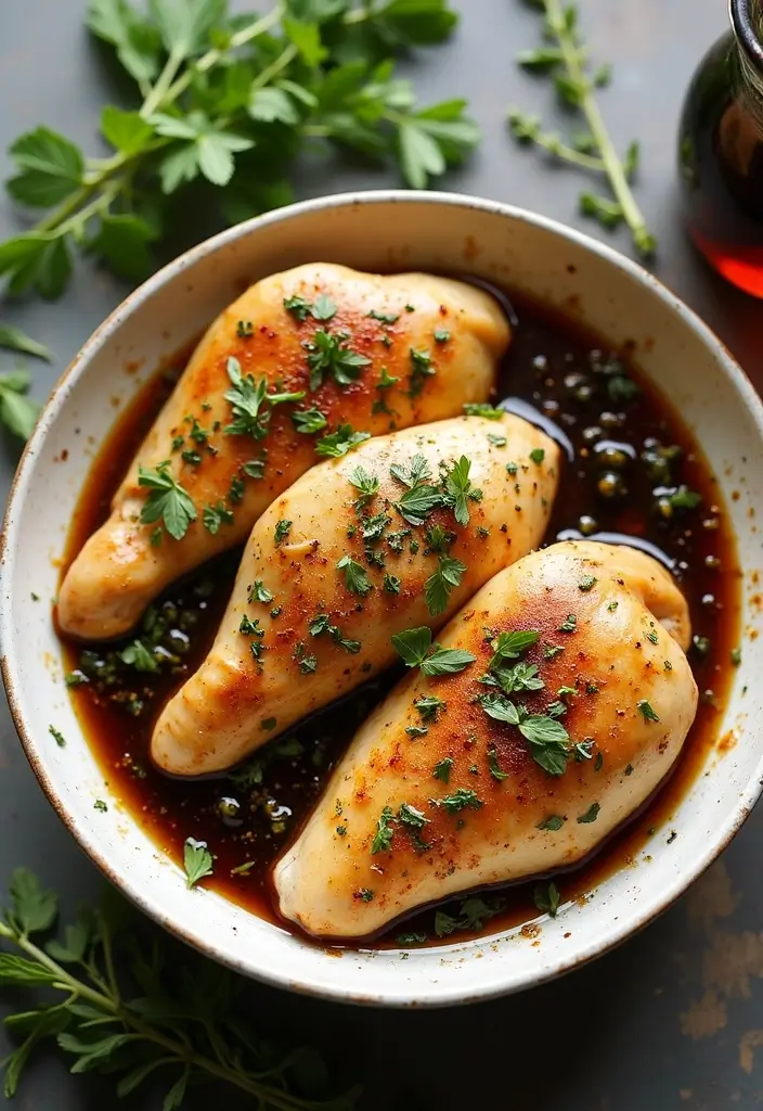 29 Best Chicken Marinade for the Grill Recipes Ever Made - 17. Balsamic Herb Marinade