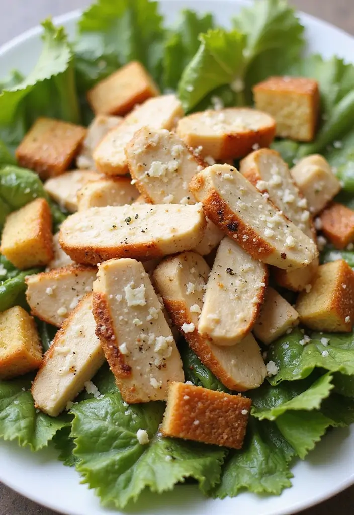 29 Chicken Dinner Recipes for Family That Everyone Will Love - 18. Chicken Caesar Salad