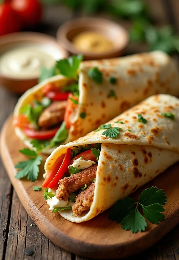 29 Chicken Dinner Recipes for Family That Everyone Will Love - 26. Chicken Shawarma Wraps