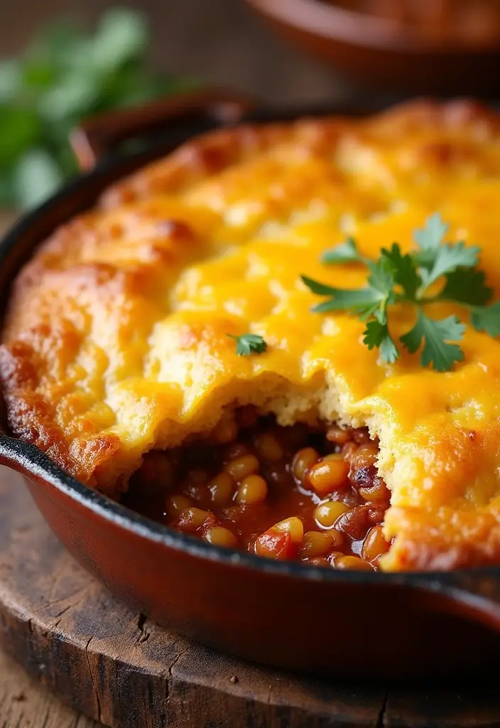 29 Chicken and Cheese Recipes That Are Ooey-Gooey Good - 15. Cheesy Chicken Tamale Pie