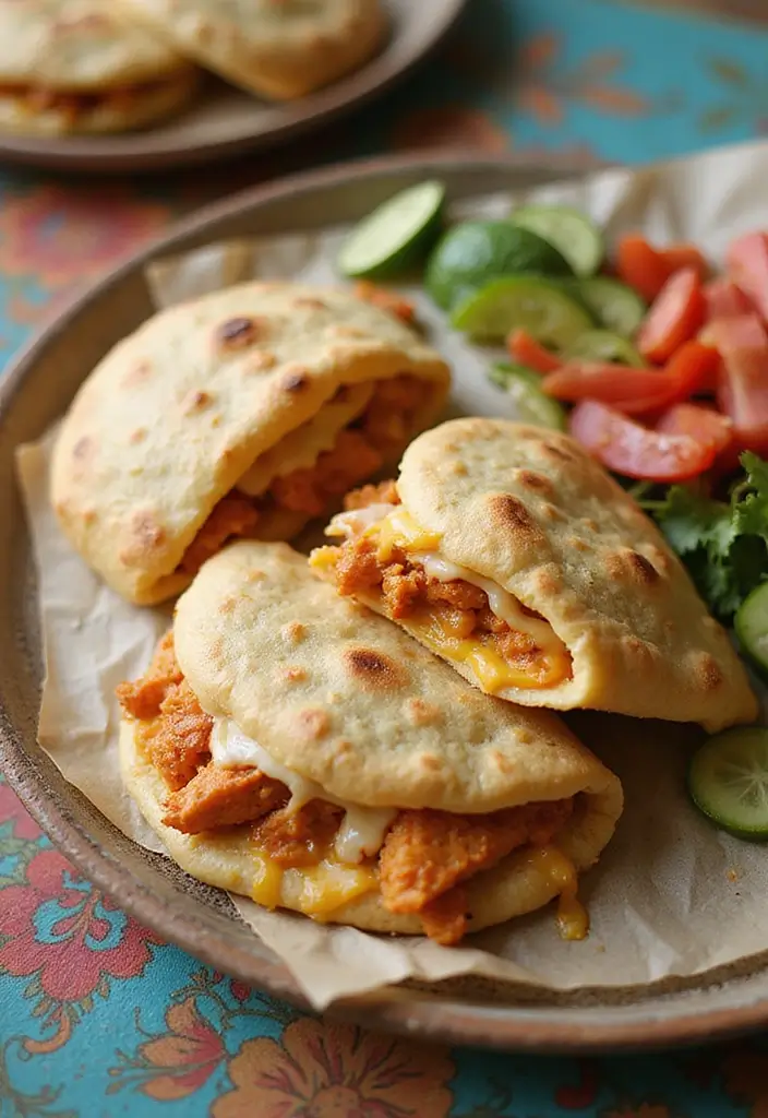 29 Chicken and Cheese Recipes That Are Ooey-Gooey Good - 27. Chicken and Cheese Pita Pockets