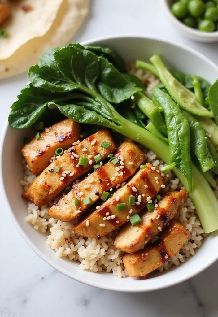 29 Healthy Chicken Burrito Bowl Recipes That Are Meal Prep Goals - 15. Sesame Chicken Burrito Bowl