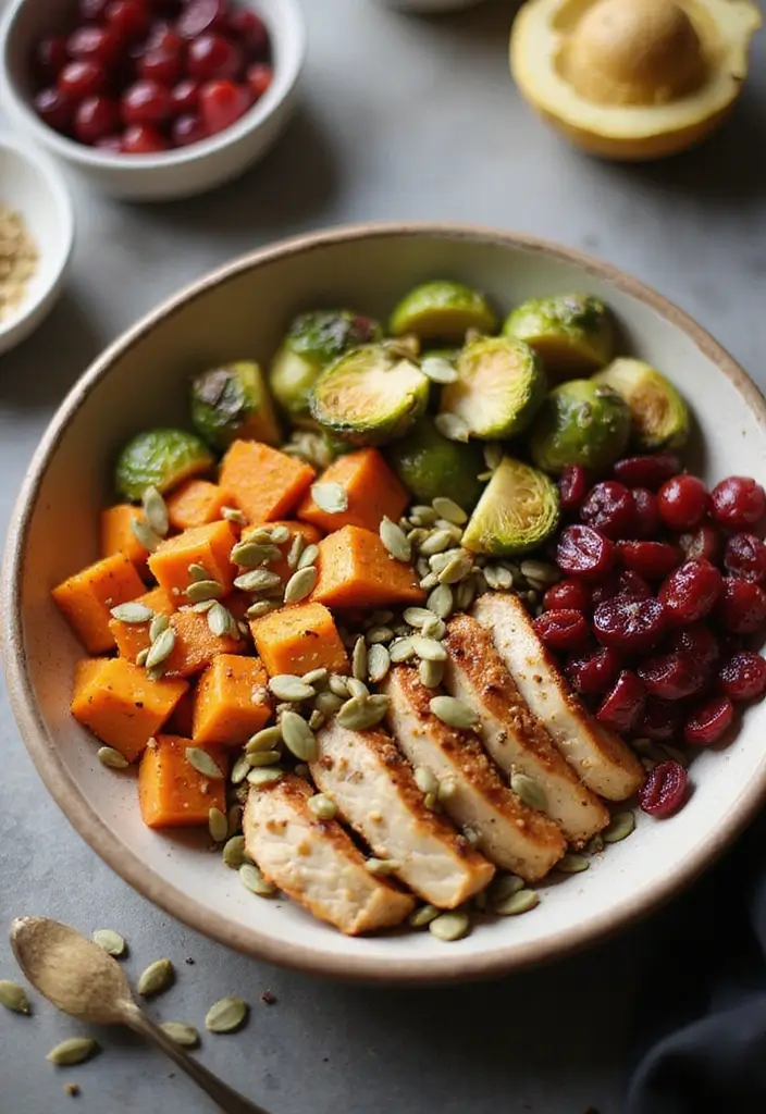 29 Healthy Chicken Burrito Bowl Recipes That Are Meal Prep Goals - 18. Rustic Autumn Chicken Burrito Bowl