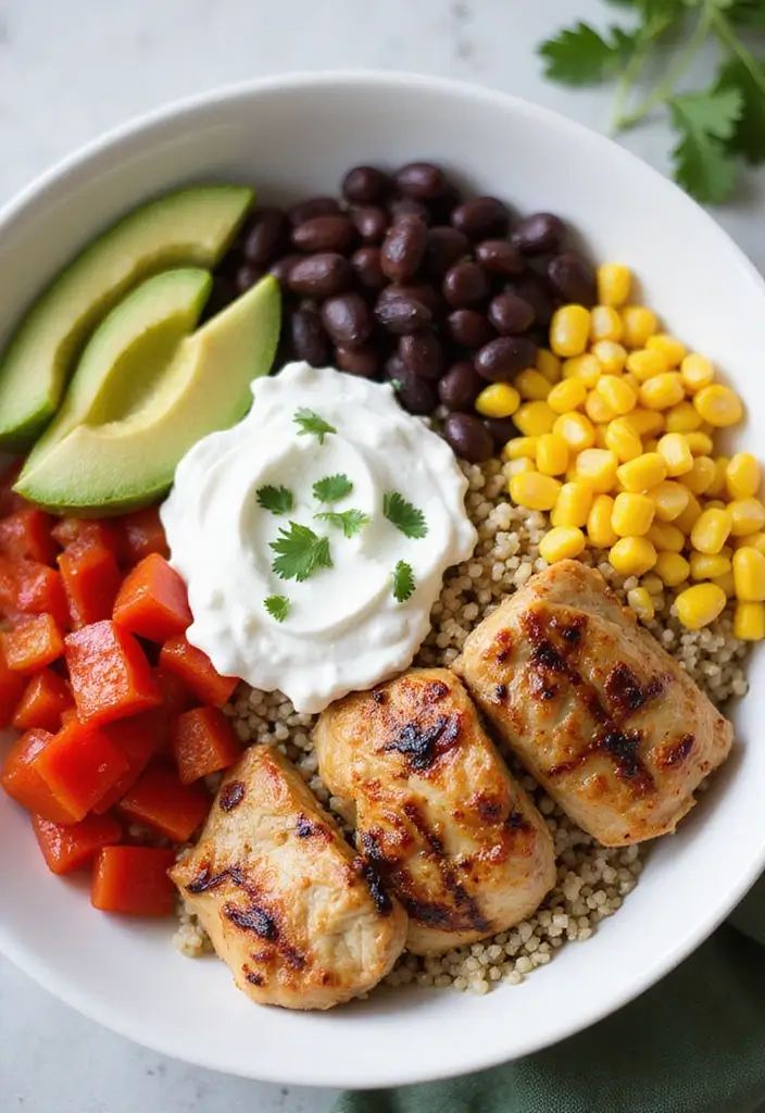 29 Healthy Chicken Burrito Bowl Recipes That Are Meal Prep Goals - 2. Southwest Grilled Chicken Bowl