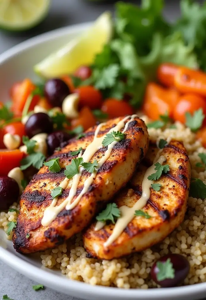 29 Healthy Chicken Burrito Bowl Recipes That Are Meal Prep Goals - 20. Greek Chicken Burrito Bowl