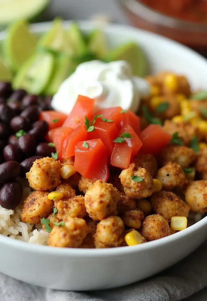 29 Healthy Chicken Burrito Bowl Recipes That Are Meal Prep Goals - 22. Taco Bowl with Ground Chicken