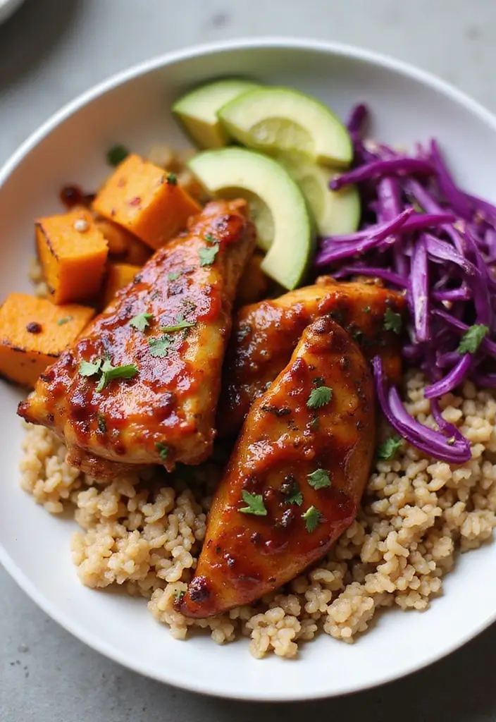 29 Healthy Chicken Burrito Bowl Recipes That Are Meal Prep Goals - 4. BBQ Chicken Burrito Bowl