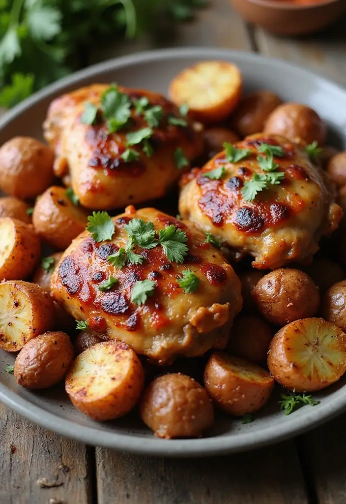 29 Sheet Pan Chicken and Potatoes Recipes That Are Simple & Hearty - 20. Smoky Chipotle Chicken with Potatoes