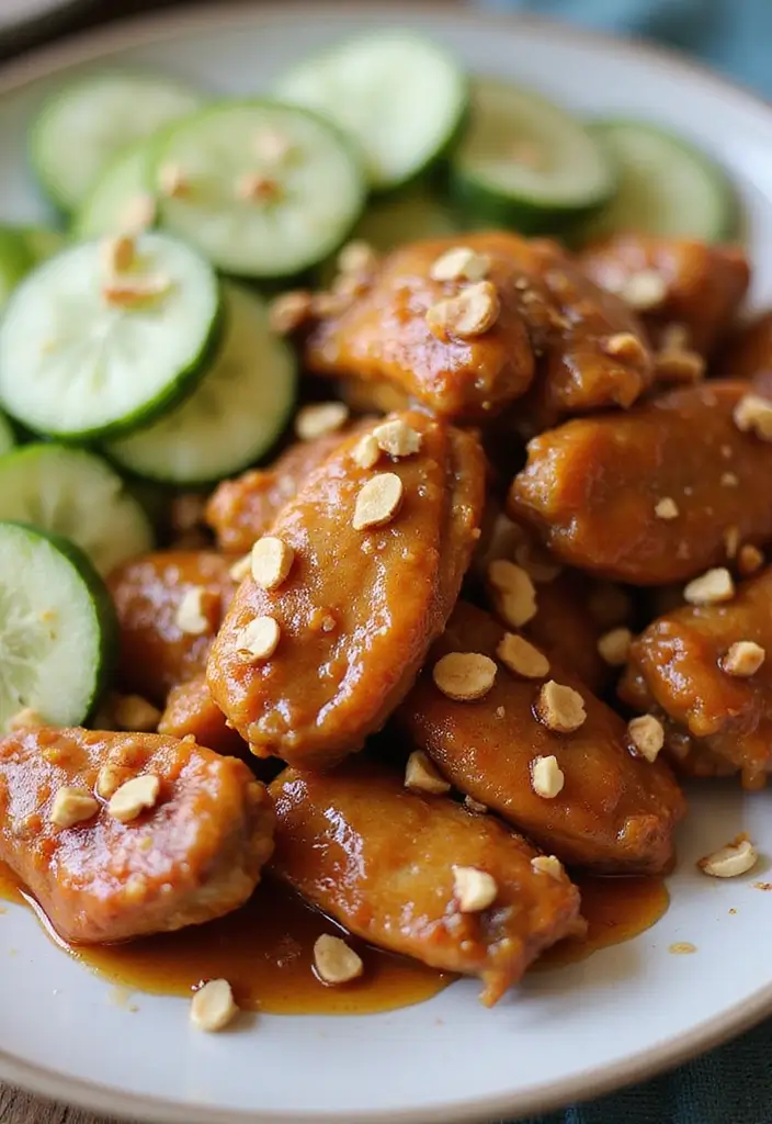 29 Sweet Chili Chicken Wings Recipes That Are Sticky & Delicious - 11. Sweet Chili Peanut Butter Chicken Wings