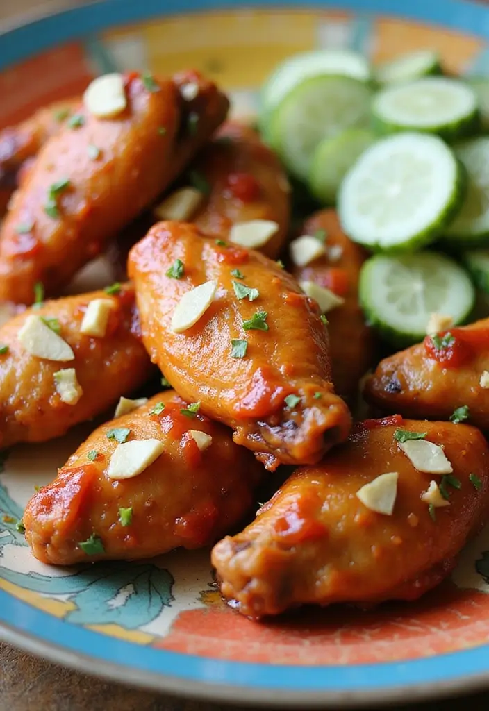29 Sweet Chili Chicken Wings Recipes That Are Sticky & Delicious - 18. Sweet Chili Ginger Chicken Wings