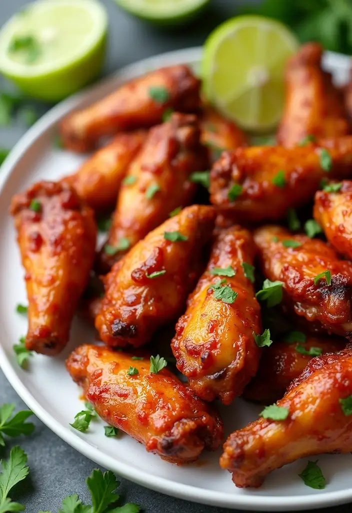 29 Sweet Chili Chicken Wings Recipes That Are Sticky & Delicious - 2. Baked Sweet Chili Lime Chicken Wings