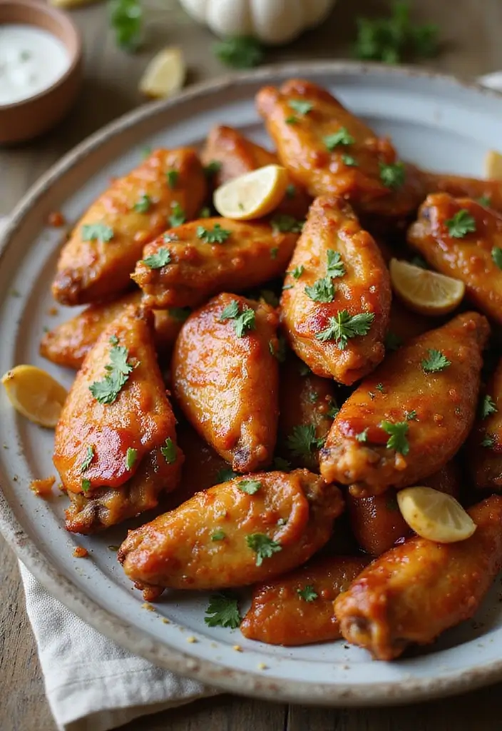 29 Sweet Chili Chicken Wings Recipes That Are Sticky & Delicious - 21. Sweet Chili Roasted Garlic Chicken Wings