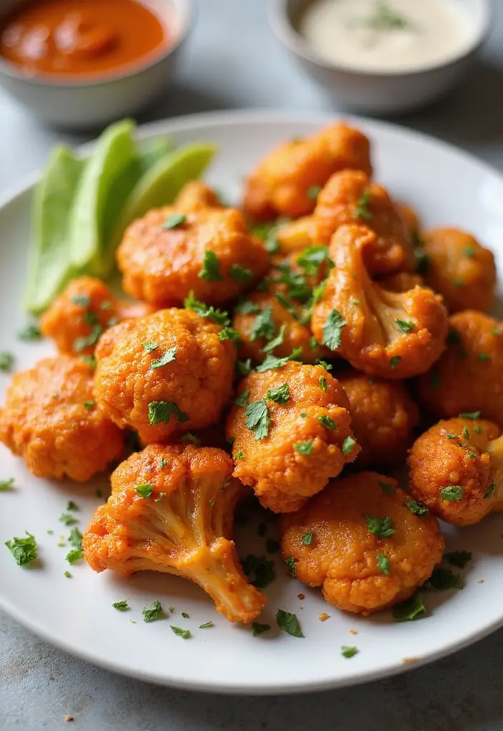 29 Sweet Chili Chicken Wings Recipes That Are Sticky & Delicious - 27. Sweet Chili Cauliflower Chicken Wings