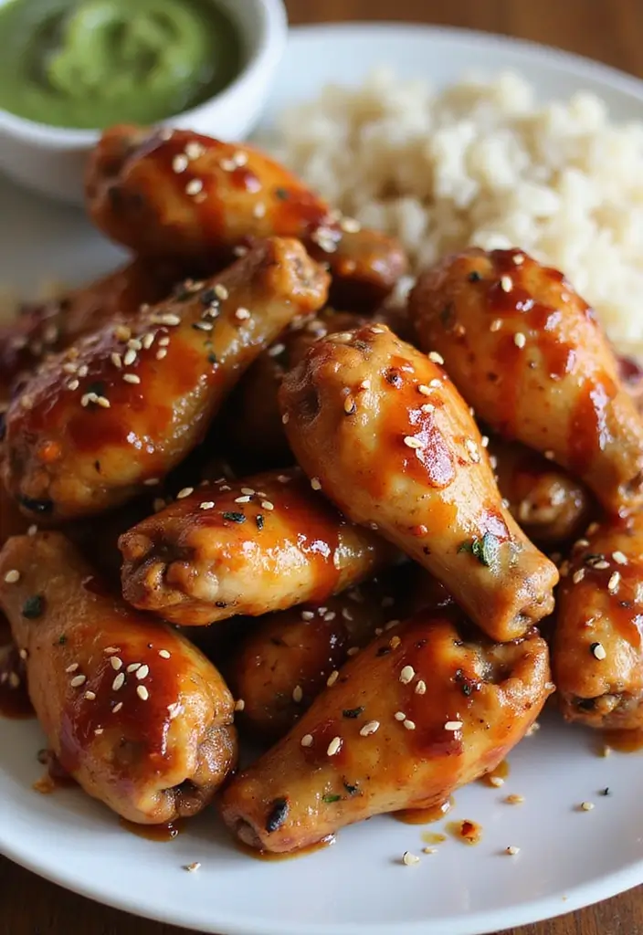 29 Sweet Chili Chicken Wings Recipes That Are Sticky & Delicious - 8. Sweet Chili Teriyaki Chicken Wings