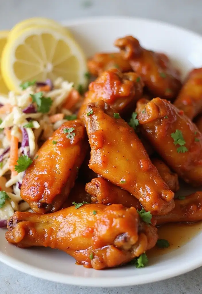 29 Sweet Chili Chicken Wings Recipes That Are Sticky & Delicious - 9. Sweet Chili Lemonade Chicken Wings