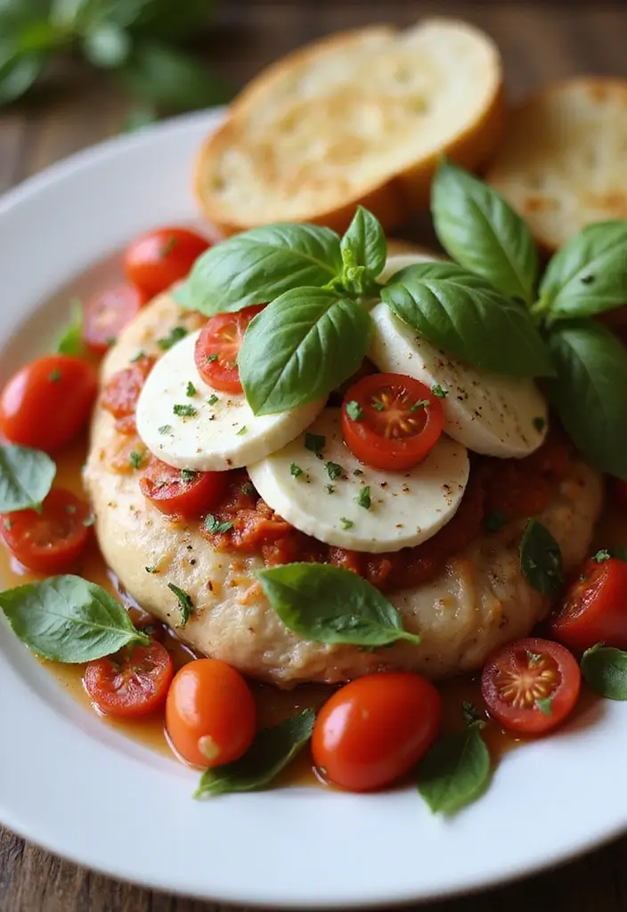 29 Whole Chicken Recipes Crockpot That Are Effortless & Juicy - 26. Caprese Whole Chicken