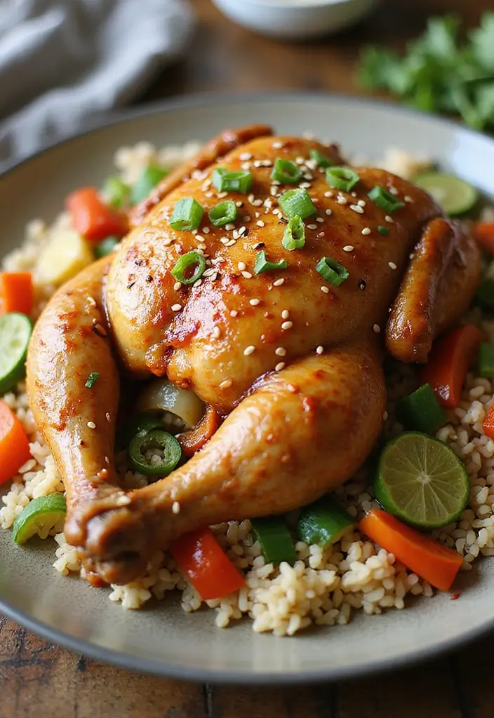 29 Whole Chicken Recipes Crockpot That Are Effortless & Juicy - 28. Sesame Ginger Whole Chicken