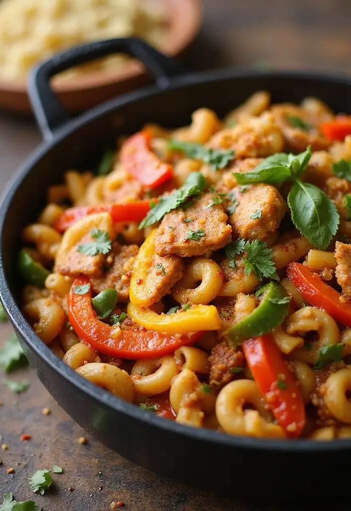 30 Chicken Cajun Pasta Recipes That Are Creamy & Spicy - 17. One-Pot Cajun Chicken Pasta with Bell Peppers
