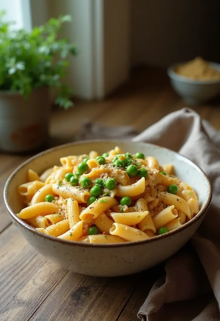 30 Chicken Cajun Pasta Recipes That Are Creamy & Spicy - 28. Creamy Cajun Chicken Pasta with Sweet Peas
