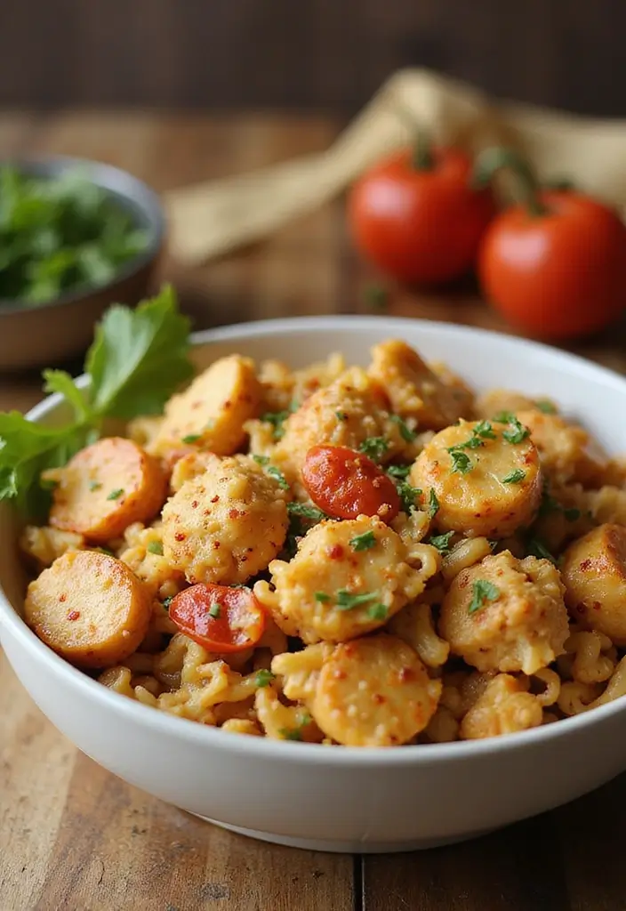 30 Chicken Cajun Pasta Recipes That Are Creamy & Spicy - 30. One-Pot Cajun Chicken Pasta with Cauliflower