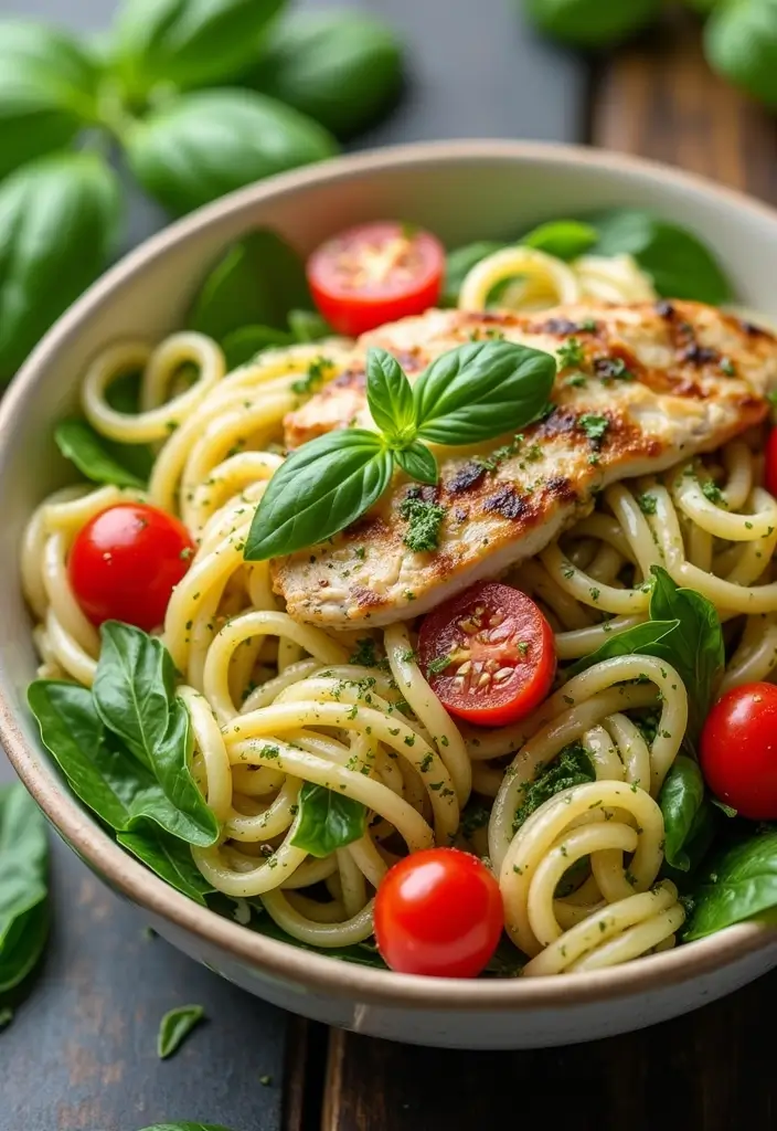 30 Chicken Pesto Pasta Salad Recipes That Are Perfect for Lunch - 1. Classic Chicken Pesto Pasta Salad