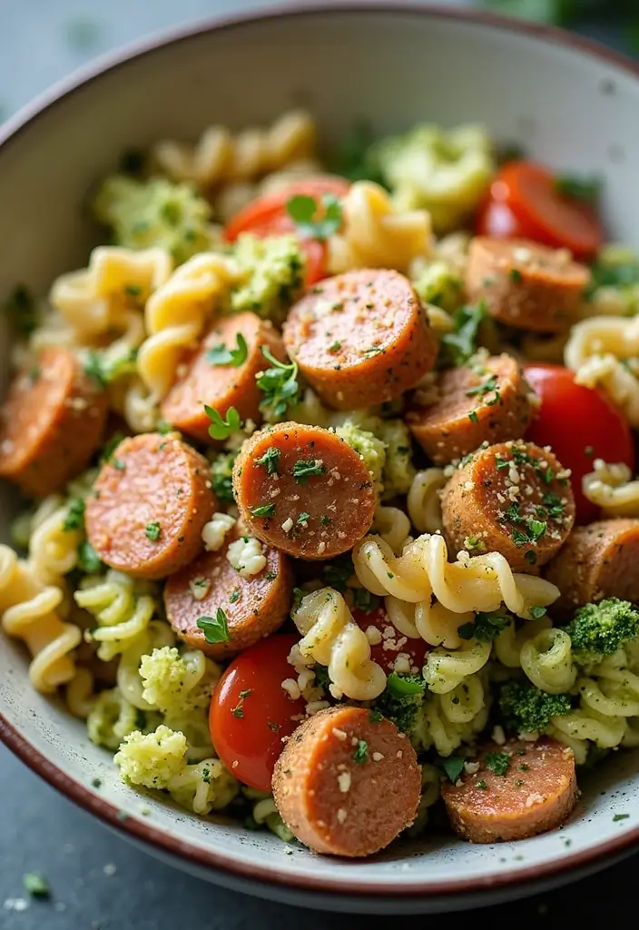 30 Chicken Pesto Pasta Salad Recipes That Are Perfect for Lunch - 11. Spicy Chicken Pesto Pasta Salad