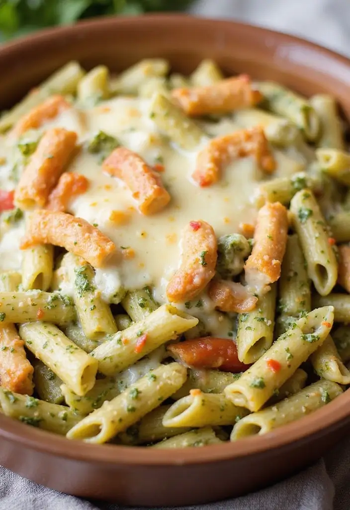 30 Chicken Pesto Pasta Salad Recipes That Are Perfect for Lunch - 13. Baked Chicken Pesto Pasta Salad
