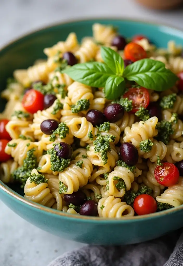 30 Chicken Pesto Pasta Salad Recipes That Are Perfect for Lunch - 24. Chicken Pesto Pasta Salad with Black Beans