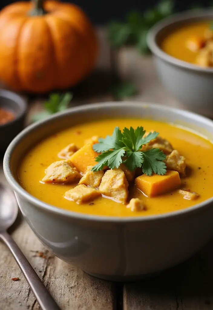 30 Chicken and Squash Recipes That Are Seasonal & Delicious - 14. Curried Chicken and Butternut Squash Soup