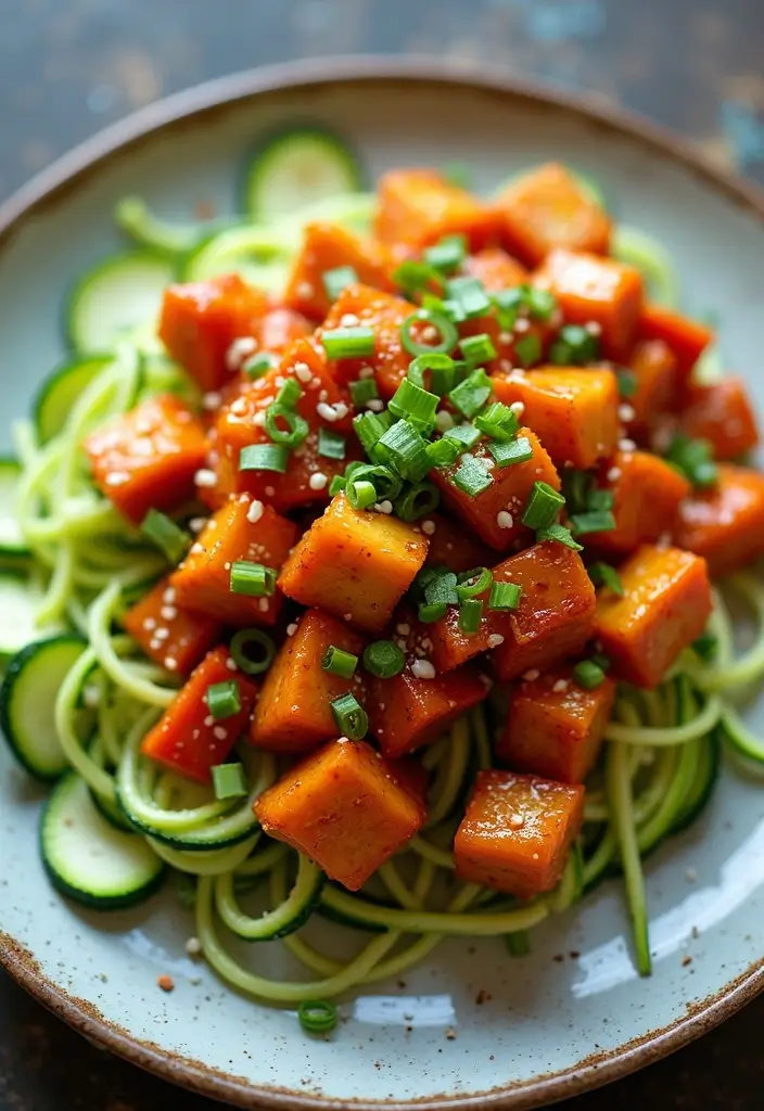 30 Chicken and Squash Recipes That Are Seasonal & Delicious - 22. Firecracker Chicken and Zucchini Noodles