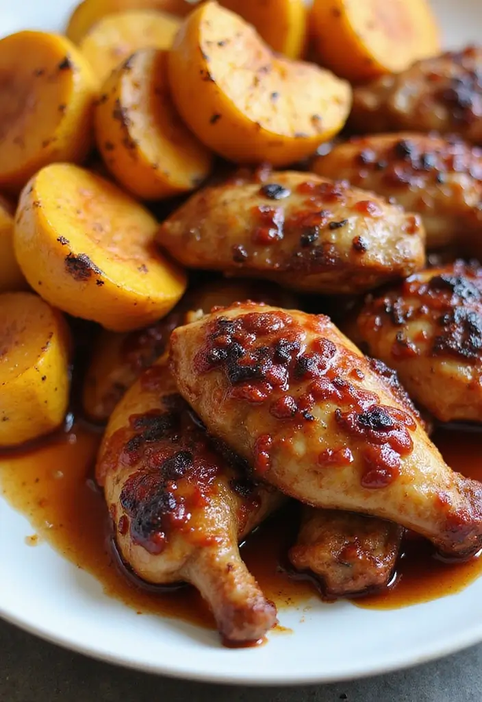 30 Chicken and Squash Recipes That Are Seasonal & Delicious - 26. Barbecue Chicken and Roasted Squash