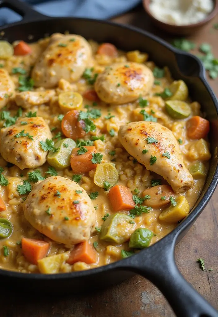 30 Cream of Chicken Casserole Recipes That Are Comfort in a Pan - 30. Creamy Chicken and Rice Casserole with Veggies